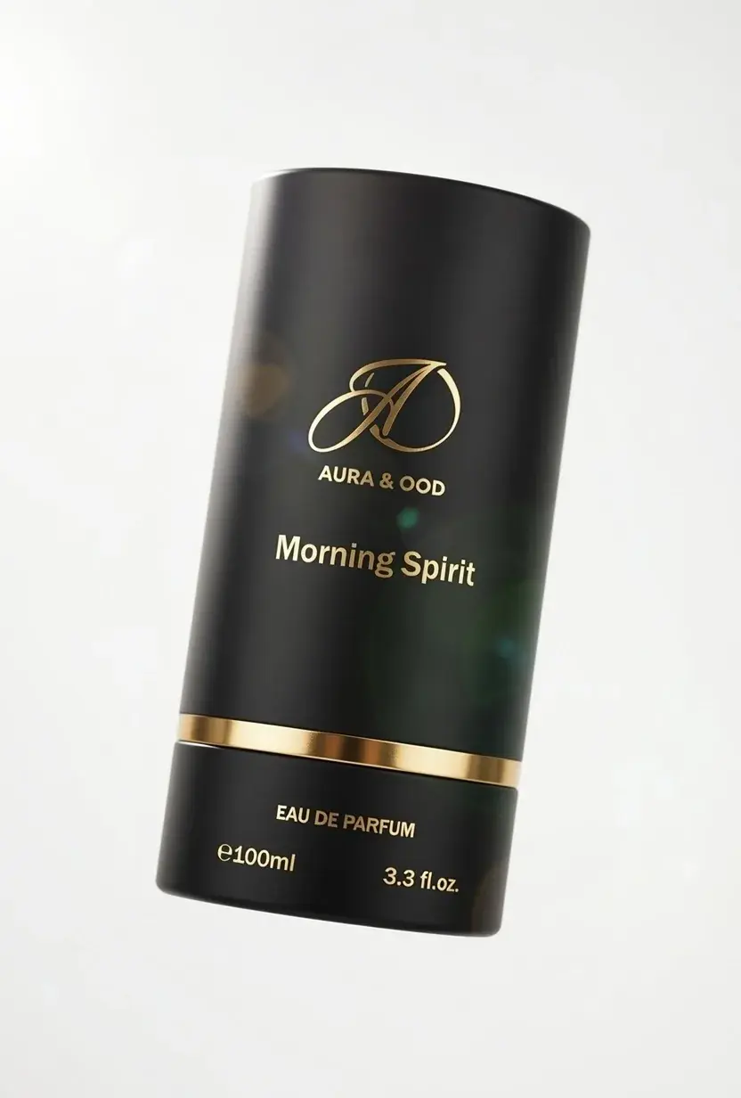 Morning Spirit must-kuldne pakend hõljumas