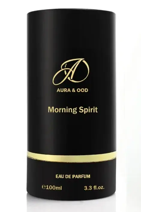 Morning Spirit must-kuldne pakend valgel taustal